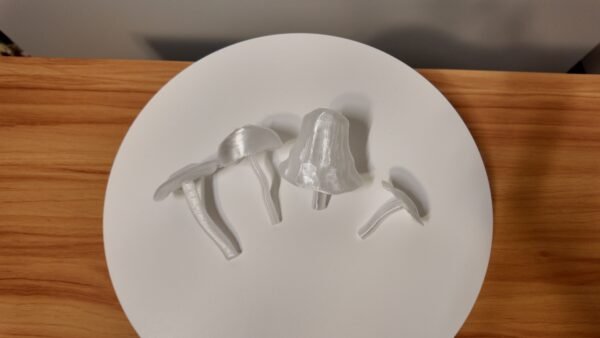 Set of 4 Translucent 3D Modeled Mushrooms - Image 3